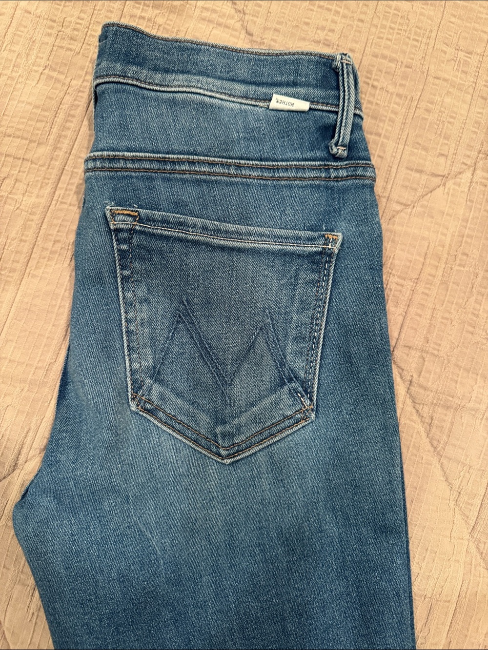 MOTHER Classic Blue Flare Jeans - Picture 2 of 5